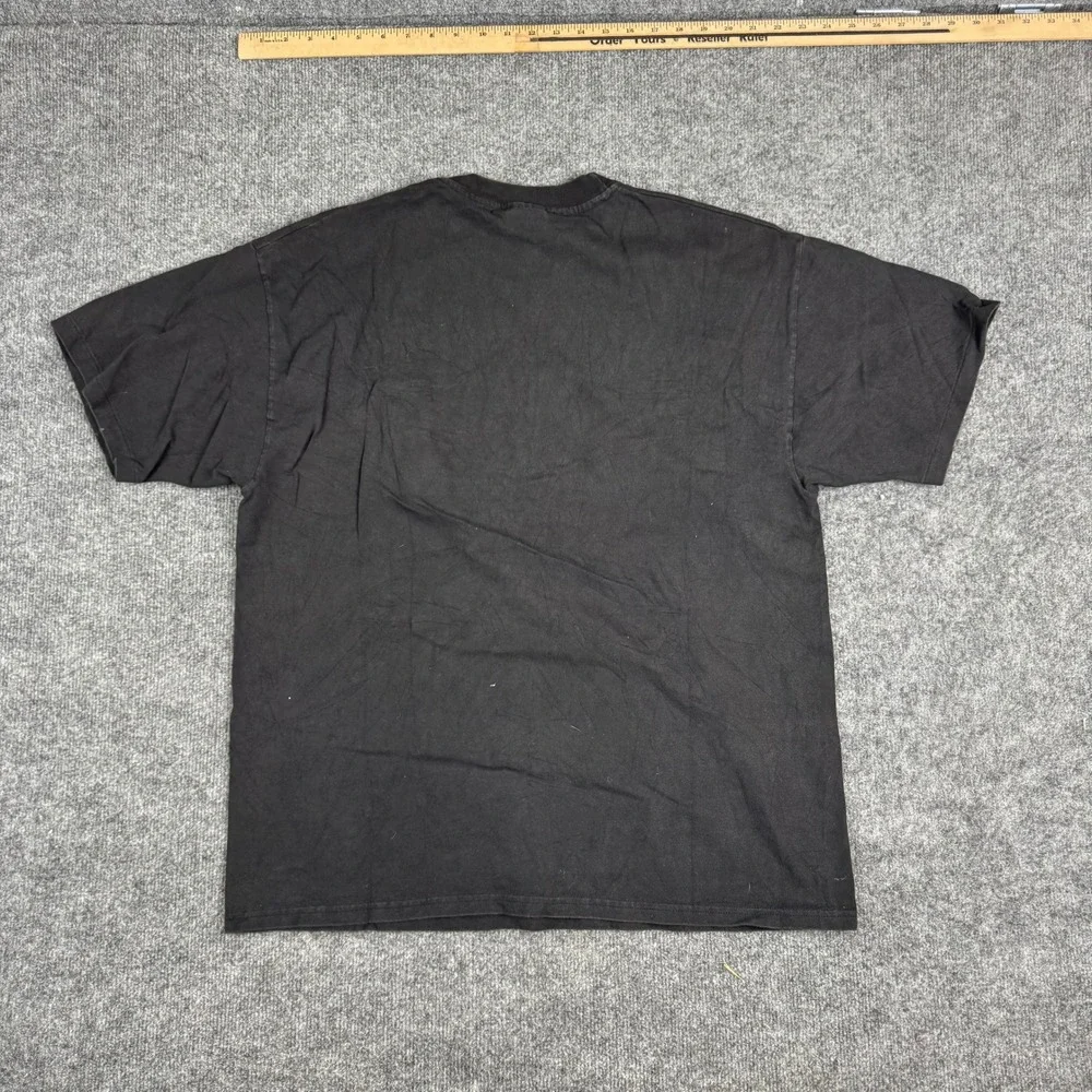 Hanes T-shirt Mens Size XL Black 1996 Dugout Classic Graphic Cotton Vintage Tee